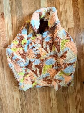 Roxy Cozy Multicolor Sherpa Pullover -